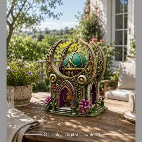 Celestial Moon Temple STL File for 3D Printing