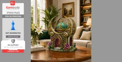 Celestial Moon Temple STL File for 3D Printing