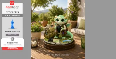 Cute Camera Baby Dragon STL File for 3D Print
