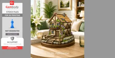 Fantasy Wine Cottage – Medieval Vineyard House STL for 3D Printing