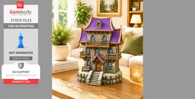 Fantasy Medieval House STL for 3D Printing