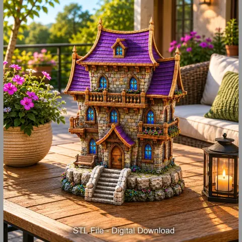 Fantasy Medieval House STL for 3D Printing