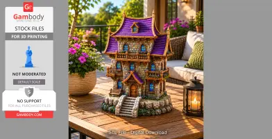 Fantasy Medieval House STL for 3D Printing