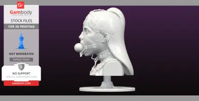 Female Bondage head display with base