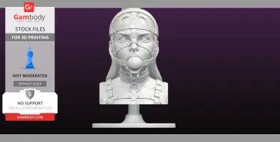 Female Bondage head display with base