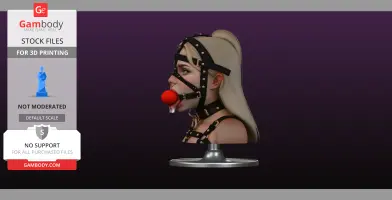 Female Bondage head display with base