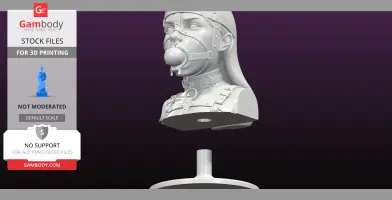 Female Bondage head display with base