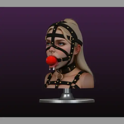 Female Bondage head display with base