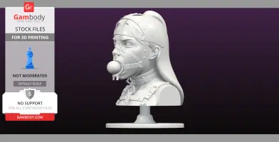 Female Bondage head display with base
