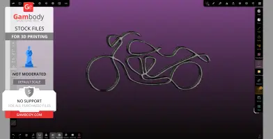 Single Line Vtwin display bike