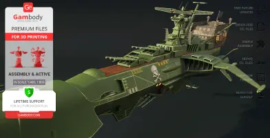 Space Battleship Arcadia 3D Printer Files | Assembly
