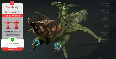 Space Battleship Arcadia 3D Printer Files | Assembly