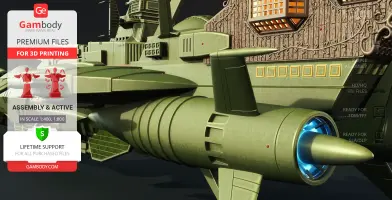 Space Battleship Arcadia 3D Printer Files | Assembly