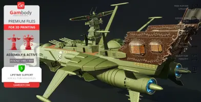 Space Battleship Arcadia 3D Printer Files | Assembly