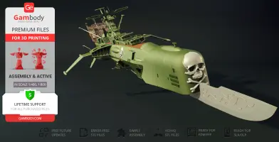 Space Battleship Arcadia 3D Printer Files | Assembly