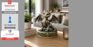 Mechanical Fantasy Dragon STL for 3D Printing