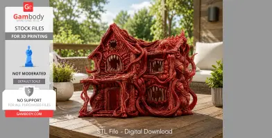 Flesh Monster Cottage STL for 3D Printing
