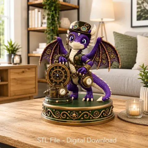 Clockwork Fantasy Dragon STL for 3D Printing