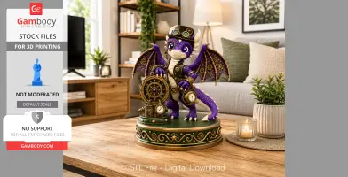 Clockwork Fantasy Dragon STL for 3D Printing