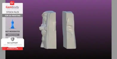 Set of 4! Stone sculpted female book stand