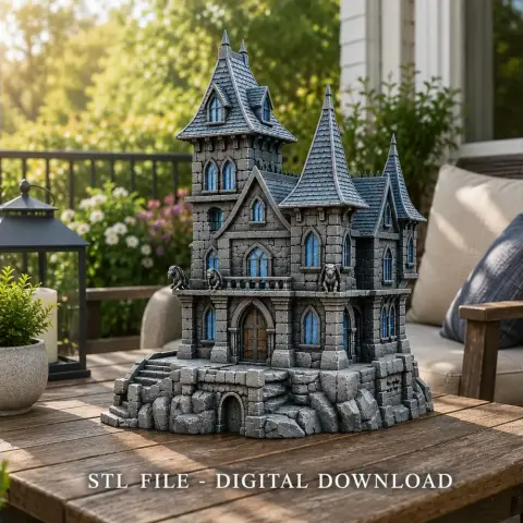Dark Fantasy Castle STL for 3D Printing