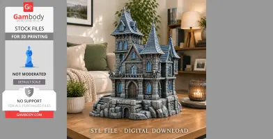 Dark Fantasy Castle STL for 3D Printing