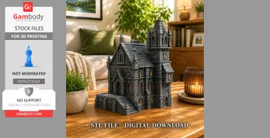 Gothic Manor STL – Dark Fantasy Mansion for 3D Printing