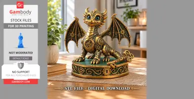 Mechanical Fantasy Dragon STL File for 3D Printing