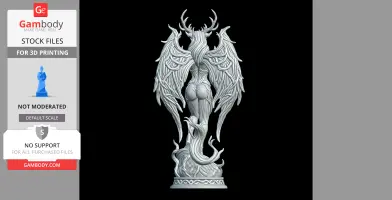 Dark Fantasy Goddess STL Bundle | Fire Demon Queen, Forest Dryad & Ocean Siren