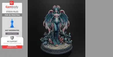Dark Fantasy Goddess STL Bundle | Fire Demon Queen, Forest Dryad & Ocean Siren