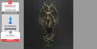 Dark Fantasy Goddess STL Bundle | Fire Demon Queen, Forest Dryad & Ocean Siren
