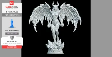 Dark Fantasy Goddess STL Bundle | Fire Demon Queen, Forest Dryad & Ocean Siren