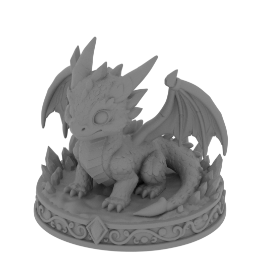 Crystal Ice Baby Dragon.stl