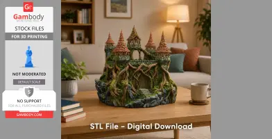 Enchanted Thornwood Fortress STL File for 3D Print