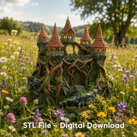 Enchanted Thornwood Fortress STL File for 3D Print