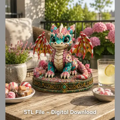 Candy Kingdom Baby Dragon STL File for 3D Print