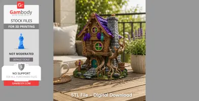 Enchanted Vineyard Cottage STL File for 3D Print