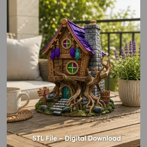 Enchanted Vineyard Cottage STL File for 3D Print