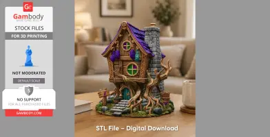 Enchanted Vineyard Cottage STL File for 3D Print