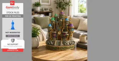 Steampunk Fantasy Castle STL File for 3D Printing
