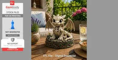 Baby Skeleton Dragon STL File for 3D Print
