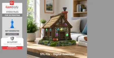 Fantasy Alchemist Cottage STL File for 3D Print