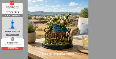 Dragon Skull Cottage STL File for 3D Print