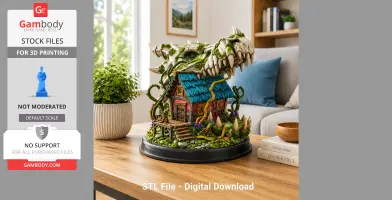 Dragon Skull Cottage STL File for 3D Print