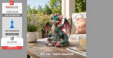 Blossom Baby Dragon STL File for 3D Print