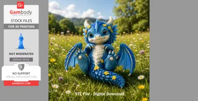 Bluebell Baby Dragon STL File for 3D Print
