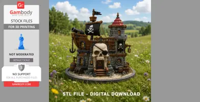 Pirate Skull Fortress STL File for 3D Print