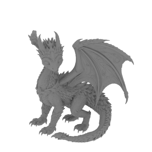 Royal Grimson Dragon.stl