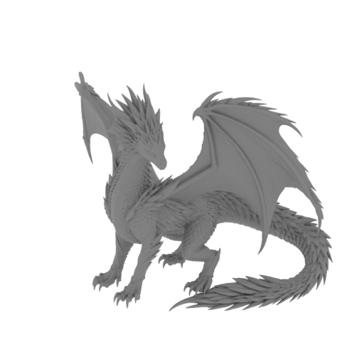 Azure Storm Dragon.stl