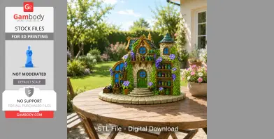 Enchanted Herbalist Cottage STL File for 3D Print